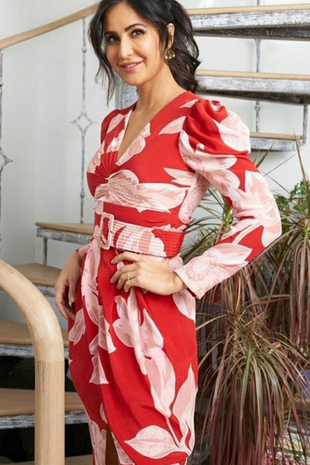 Katrina Kaif in High-Low Hem Dress with Front Slit