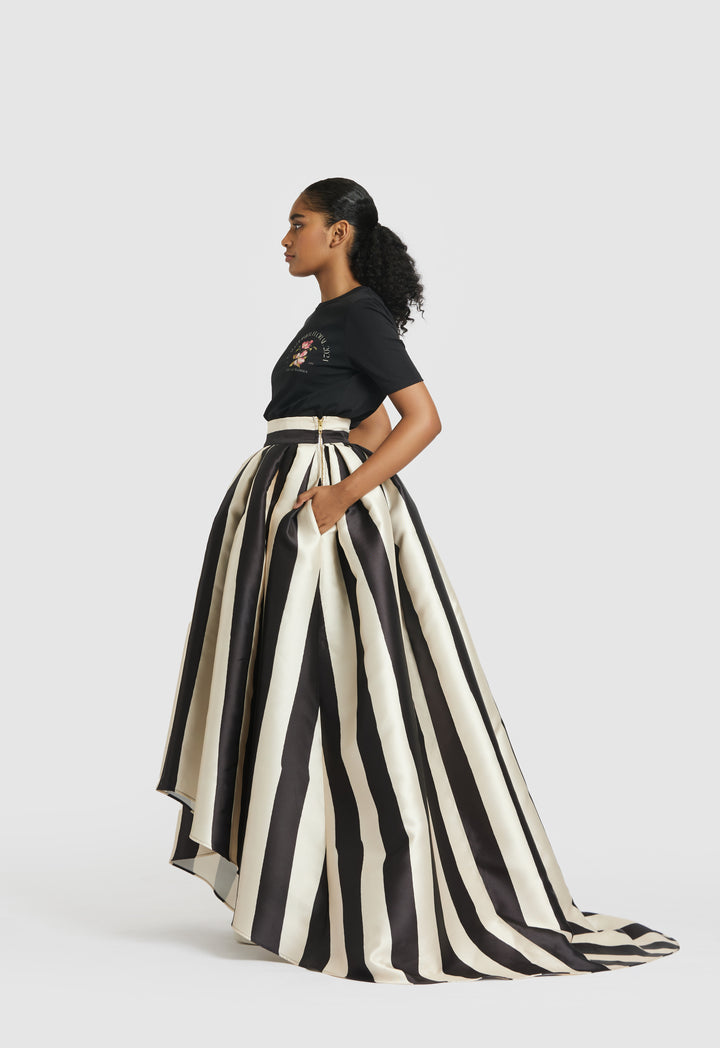 High-Low Skirt with Pockets