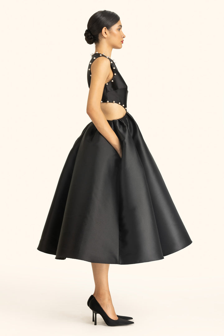 Side Cutout High-Low Dress