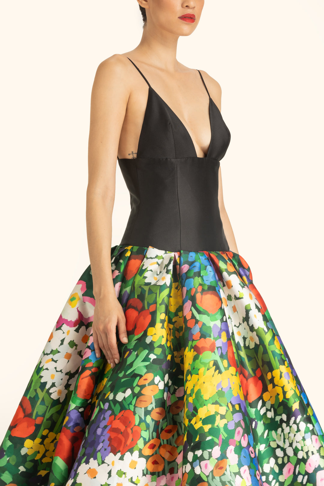 Dropwaisted Printed Gown