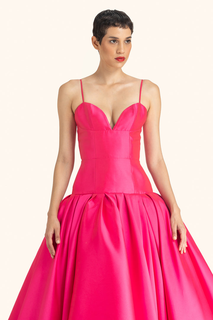 Dropwaisted High-Low Gown