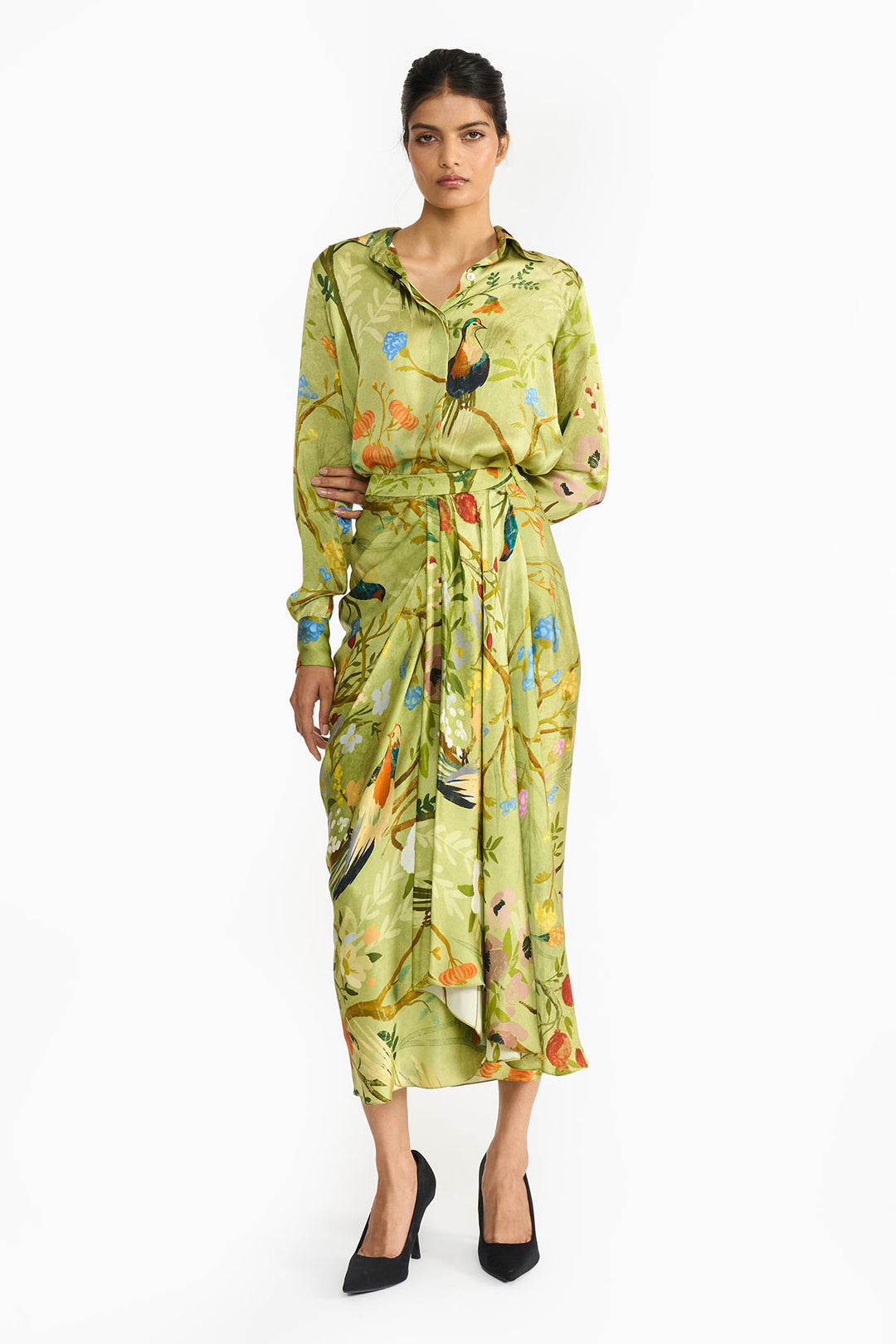 Green Chinoiserie Co-Ord  Set