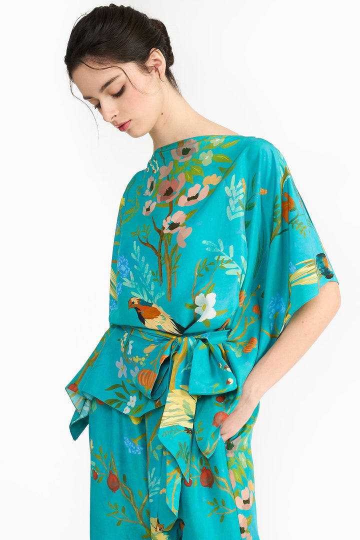 Turquoise Chinoiserie Co-Ord Set