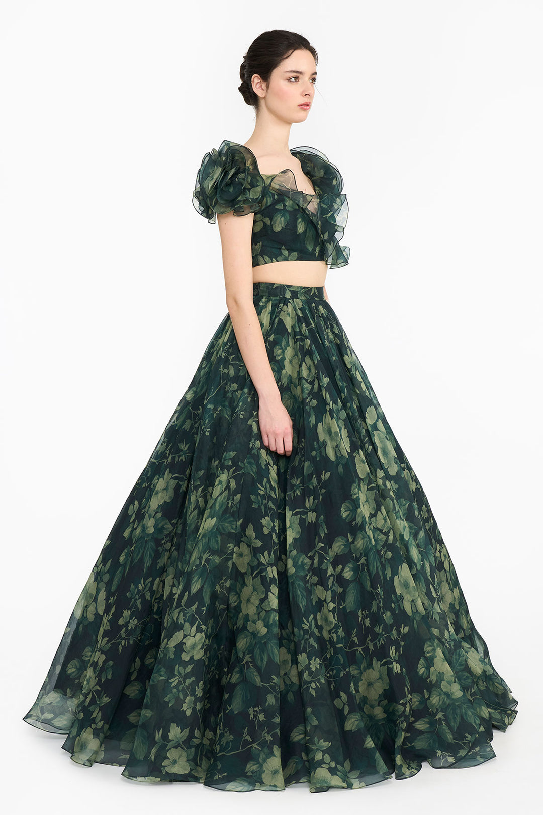 Green Forest Lehenga