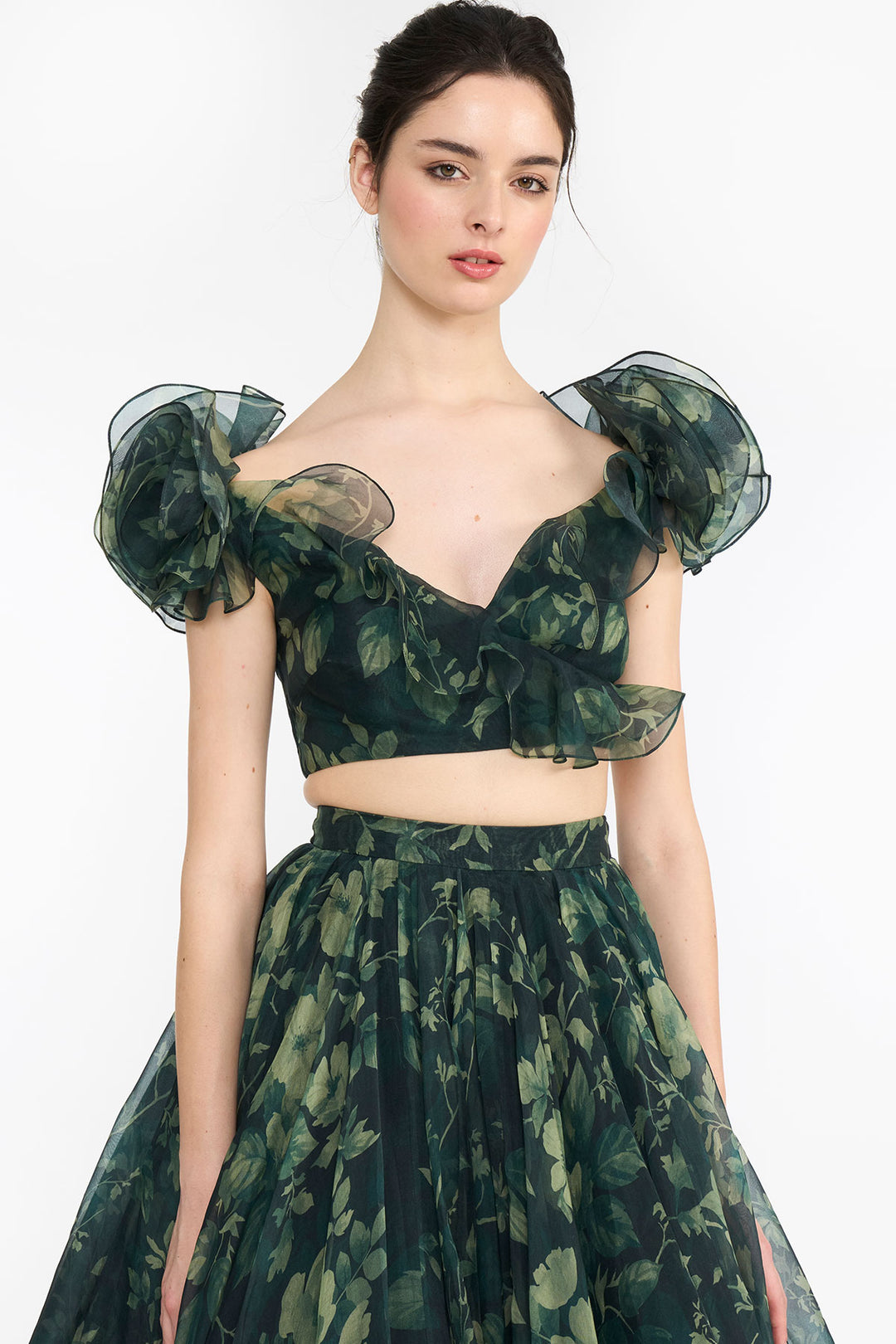 Green Forest Lehenga