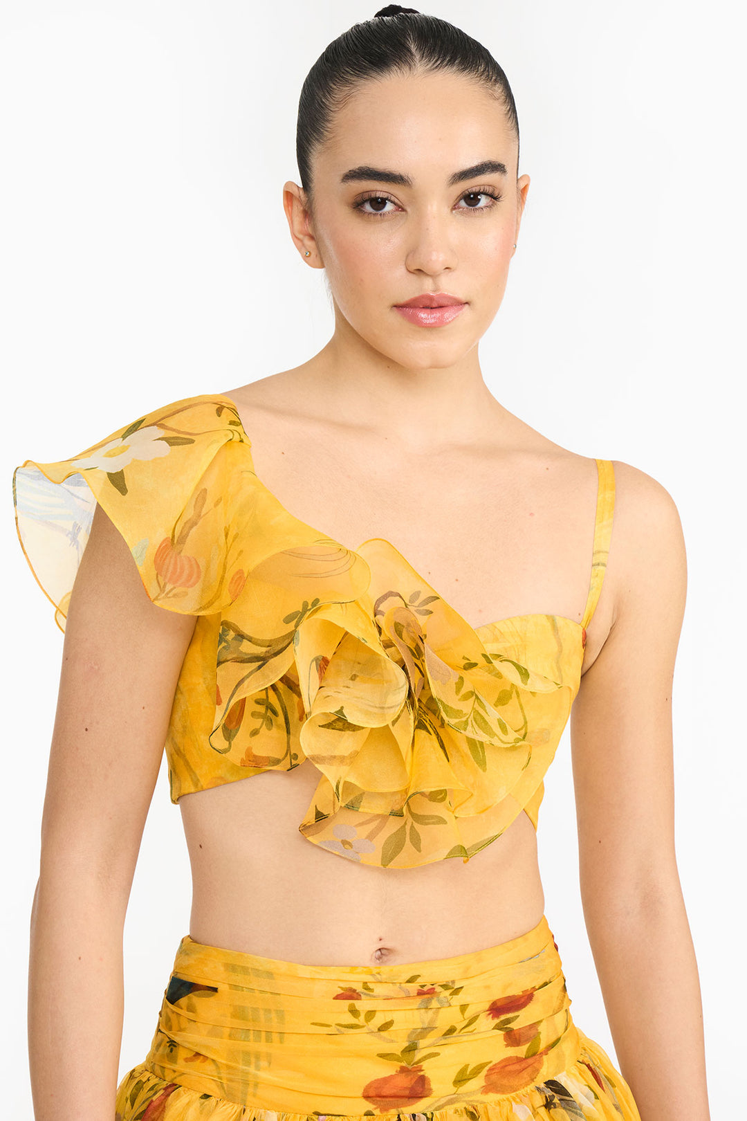 Yellow Chinoiserie Lehenga