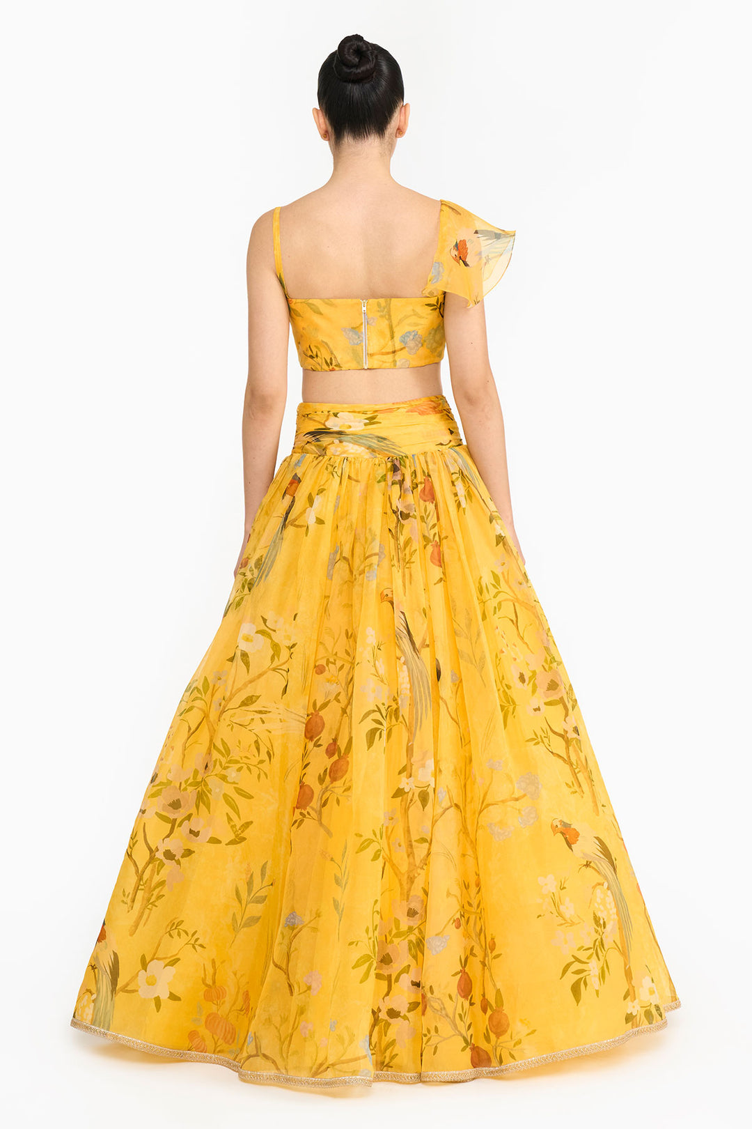 Yellow Chinoiserie Lehenga