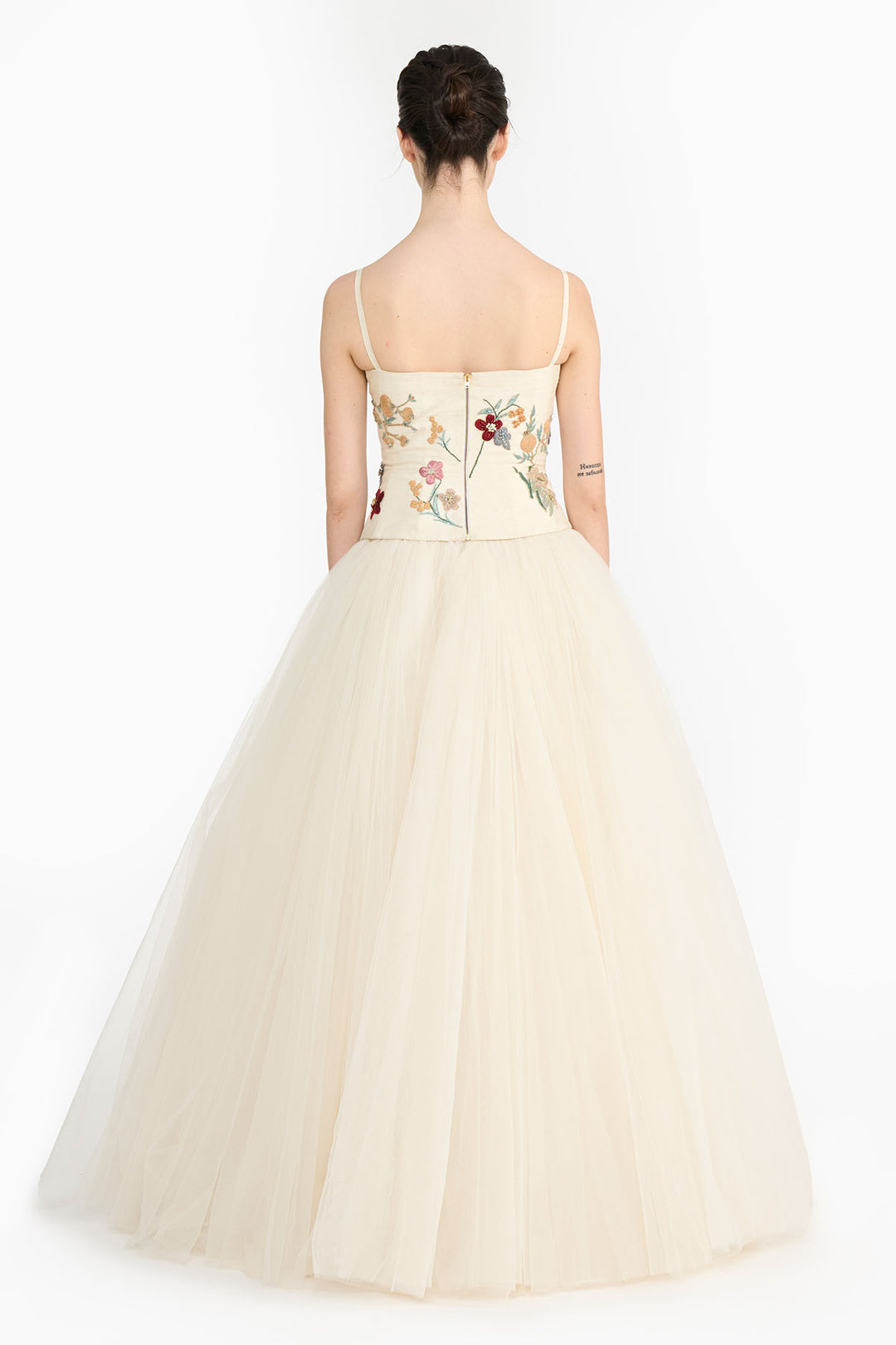 Ivory Chinoiserie Corset  And Skirt