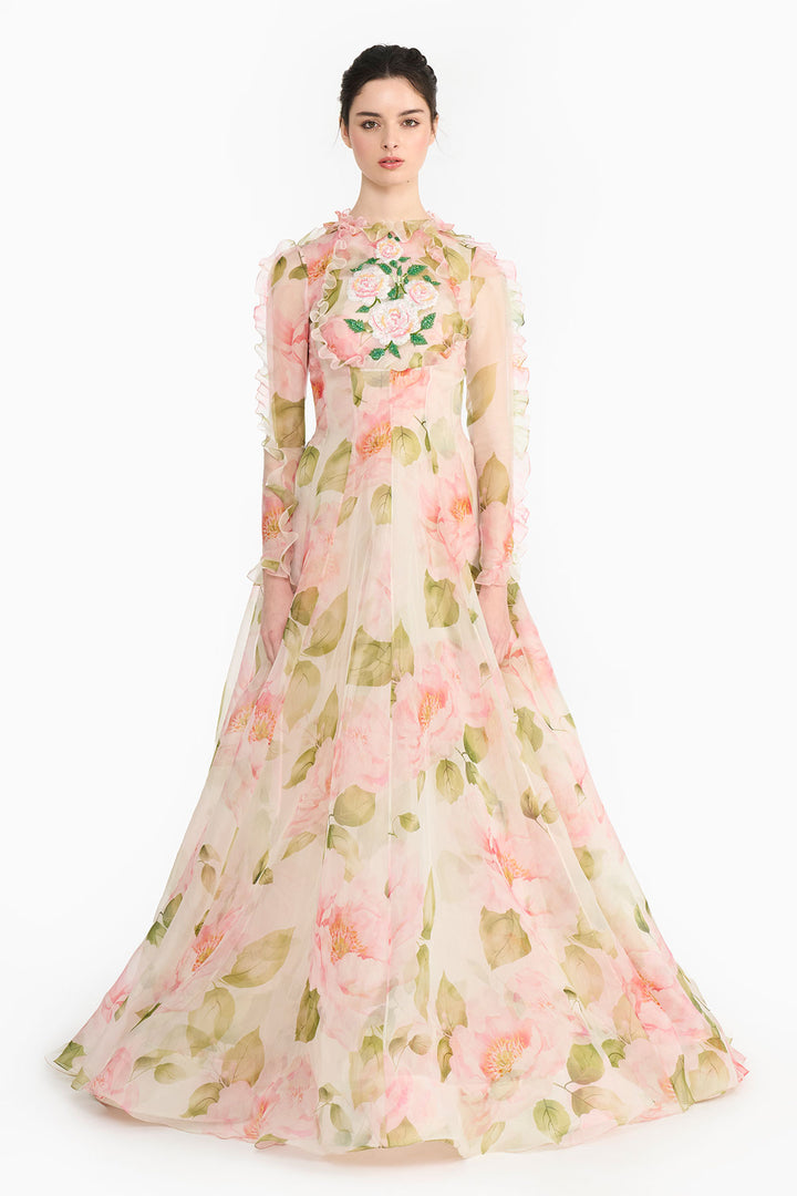 Pink Indian Rose Angrakha