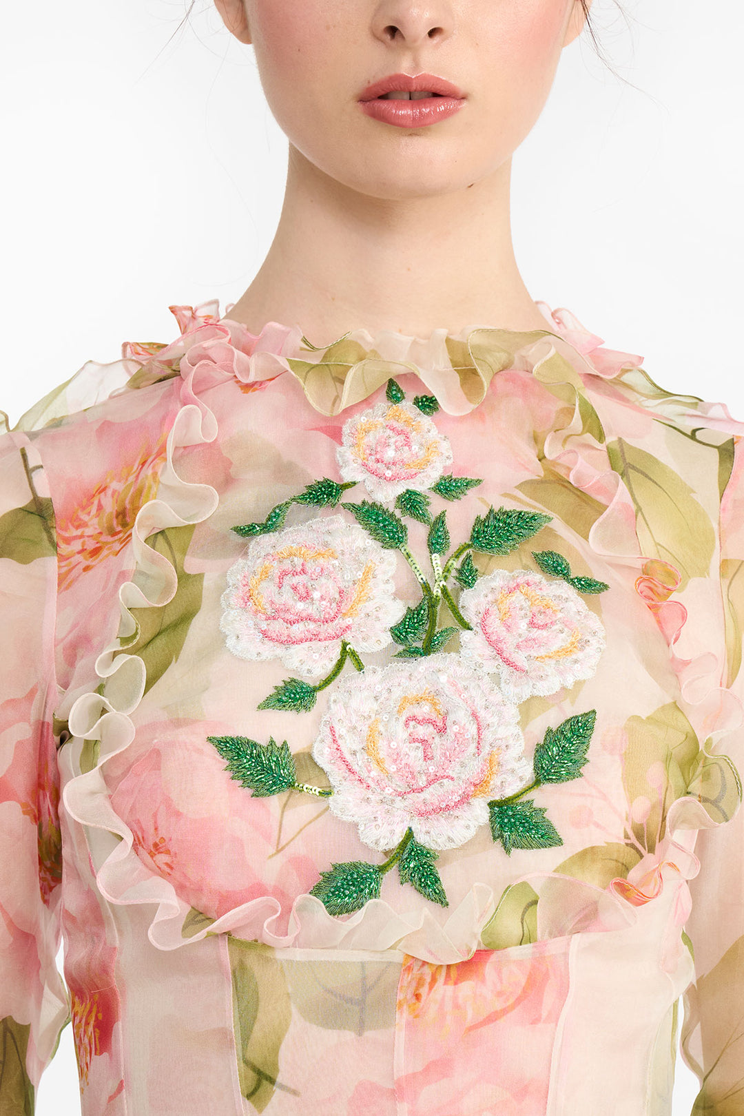 Pink Indian Rose Angrakha