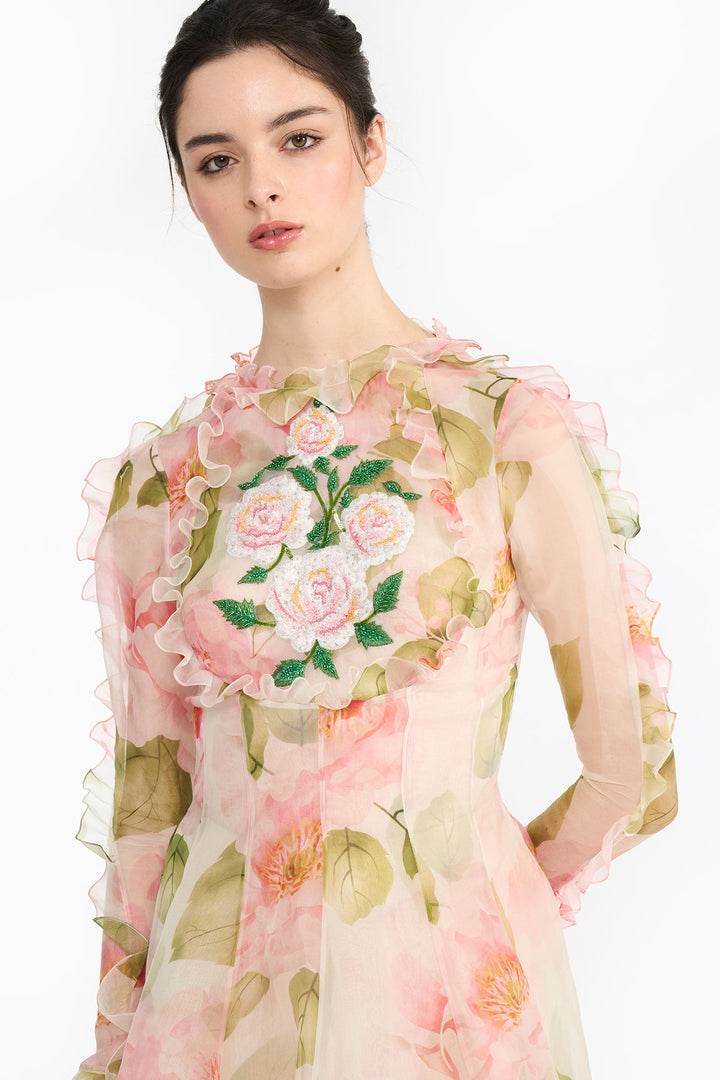 Pink Indian Rose Angrakha