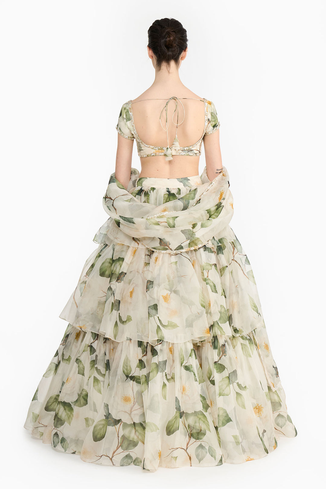 White Indian Rose Lehenga