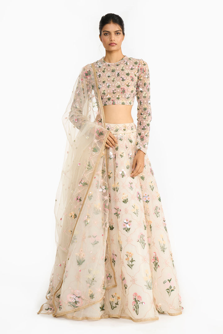 Lattice Lehenga