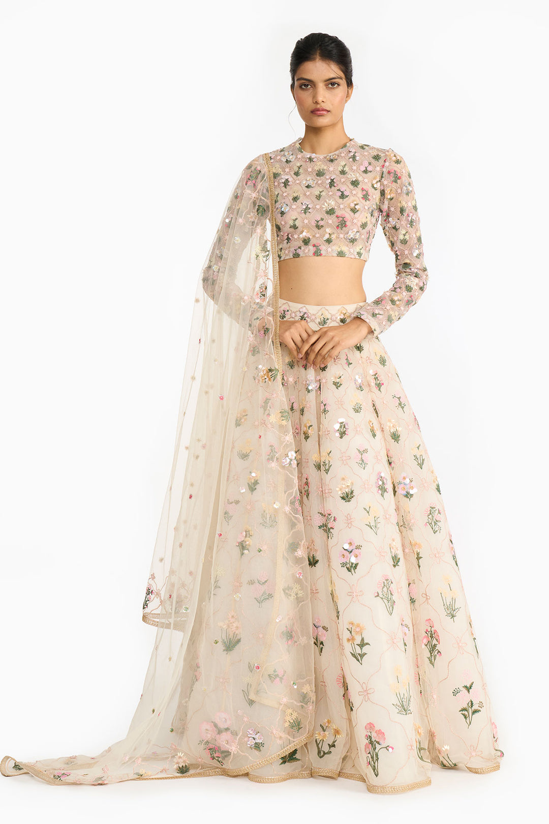 Lattice Lehenga