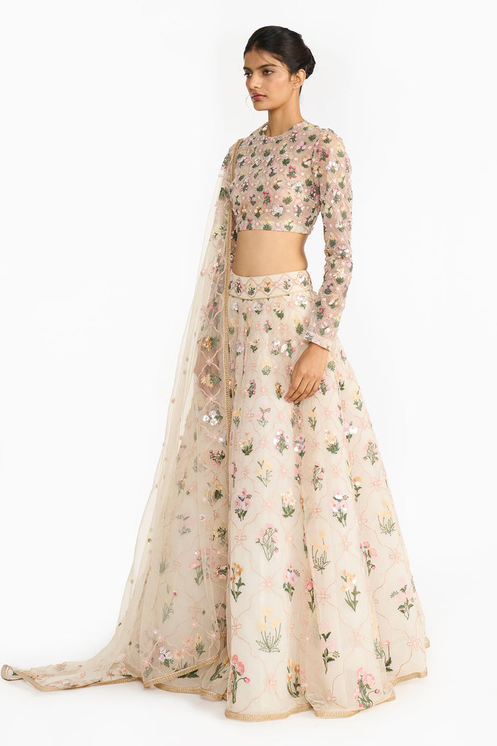 Lattice Lehenga