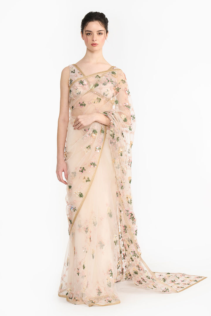 Lattice Saree   With Blouse A