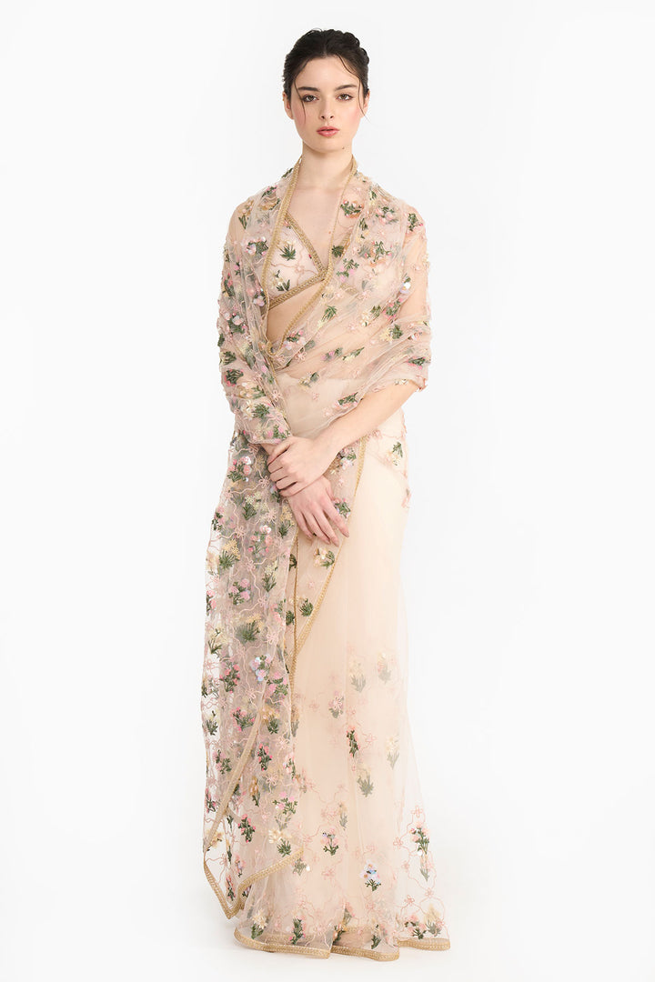 Lattice Saree   With Blouse A