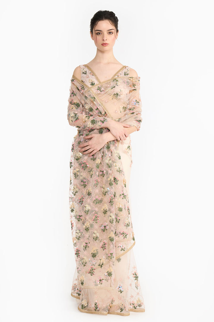 Lattice Saree   With Blouse A