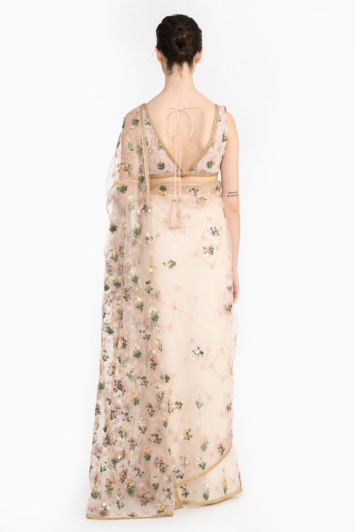 Lattice Saree   With Blouse A