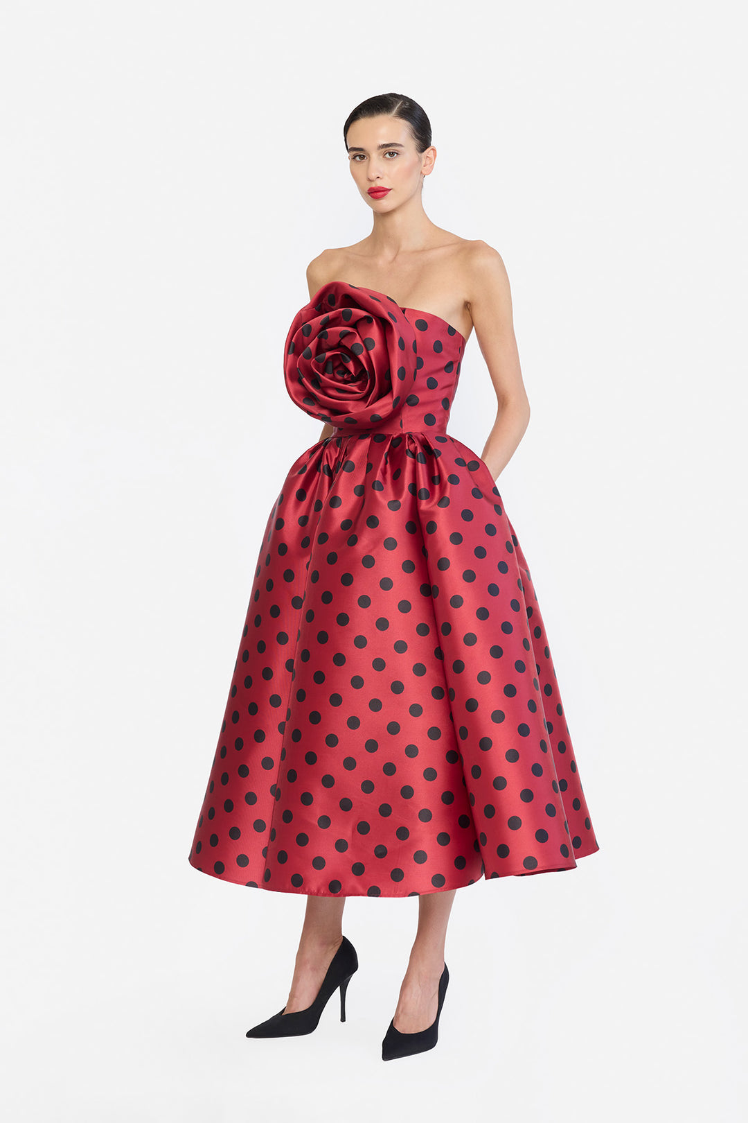 ROSE CORSETED MIDI