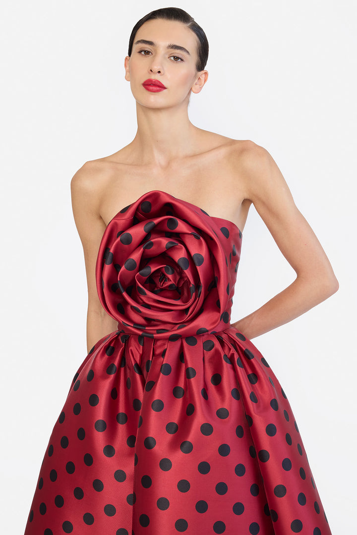 ROSE CORSETED MIDI