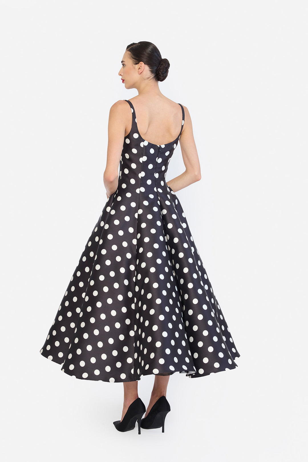 PANELLED FLARED MIDI