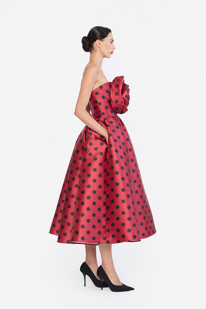 ROSE CORSETED MIDI