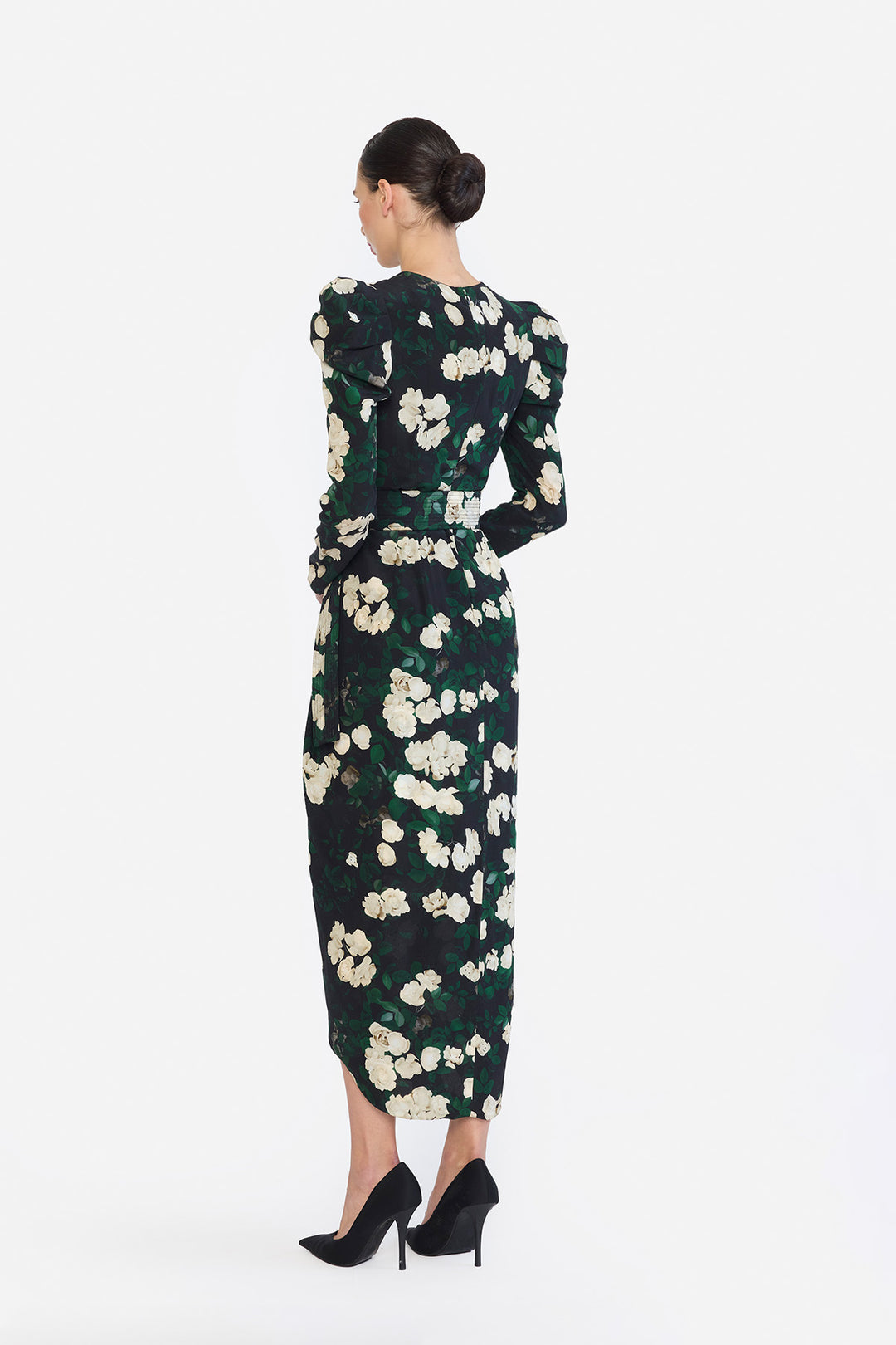 DEEP V-NECK HIGH LOW HEM DRESS
