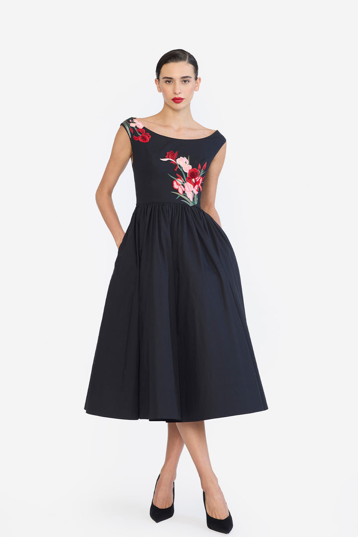 BOAT NECK MIDI