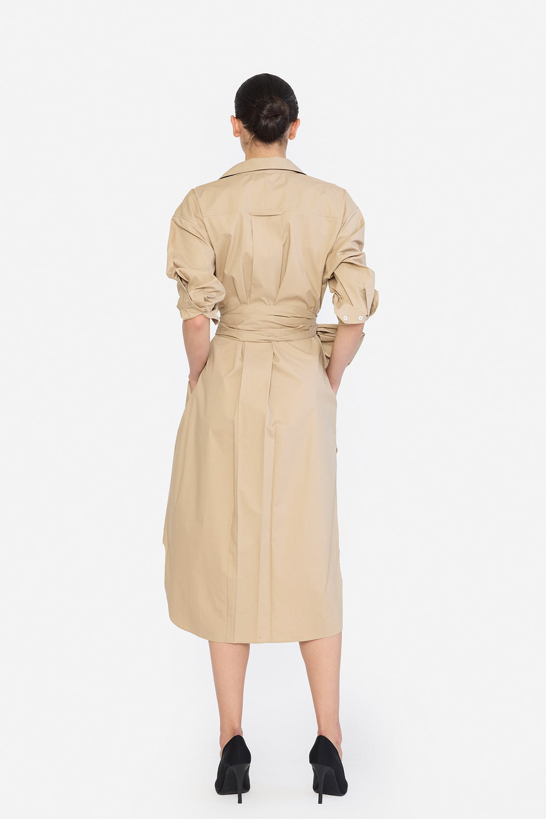 OVERSIZED TEA LENGTH SHIRT DRESS