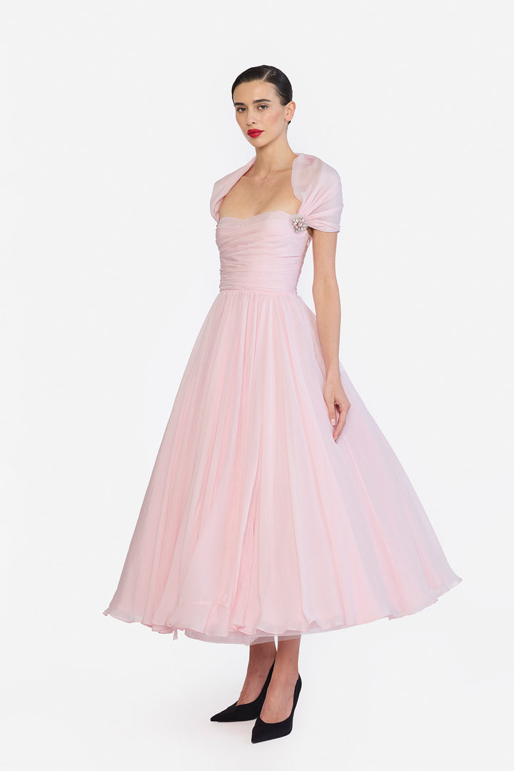 CORSETED DRAPED MIDI