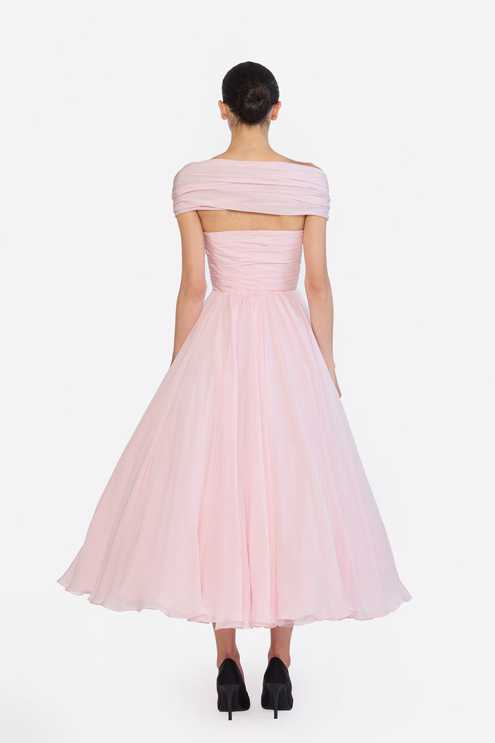 CORSETED DRAPED MIDI