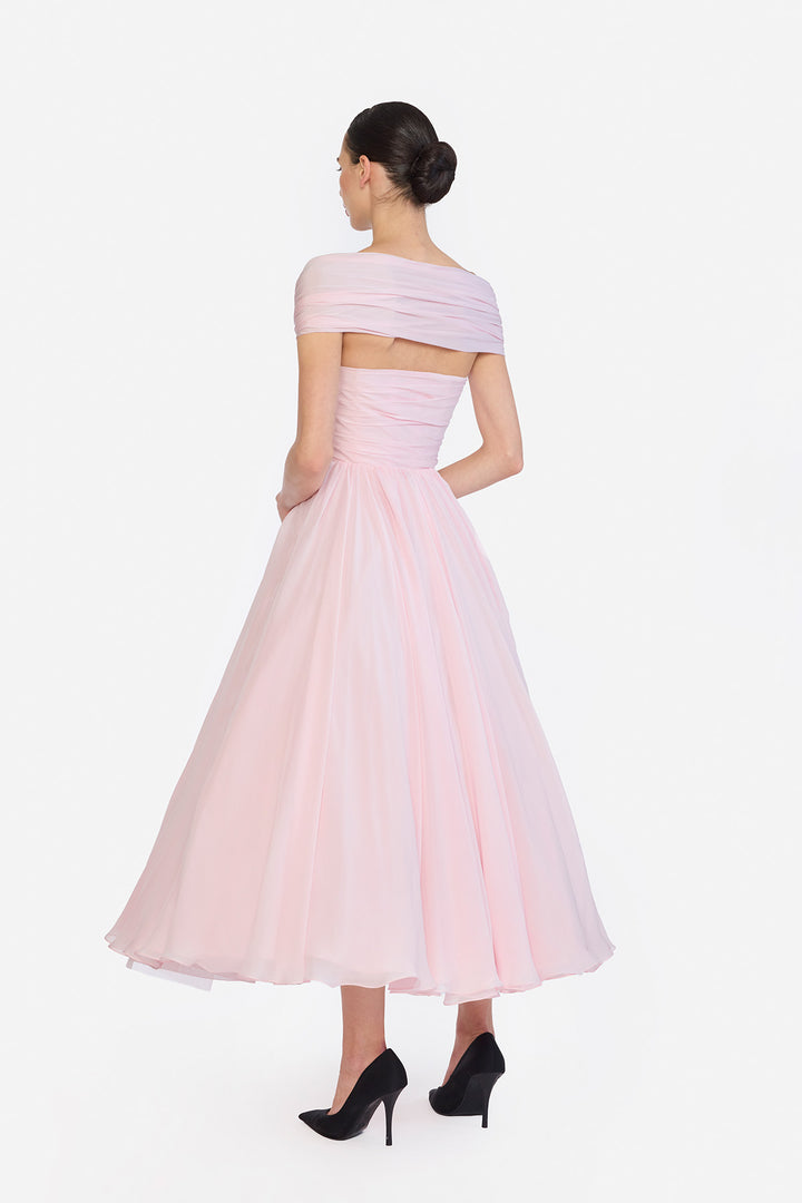 CORSETED DRAPED MIDI