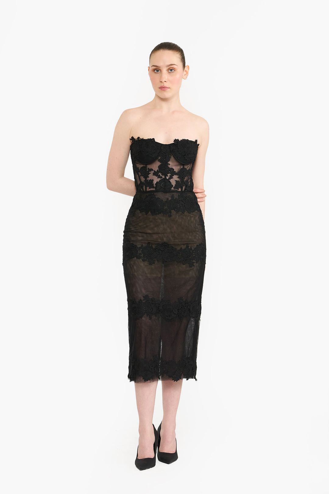 pins and needles strapless lace dress Pins And Needles Womens Mini Dress Strapless Lace Size Medium