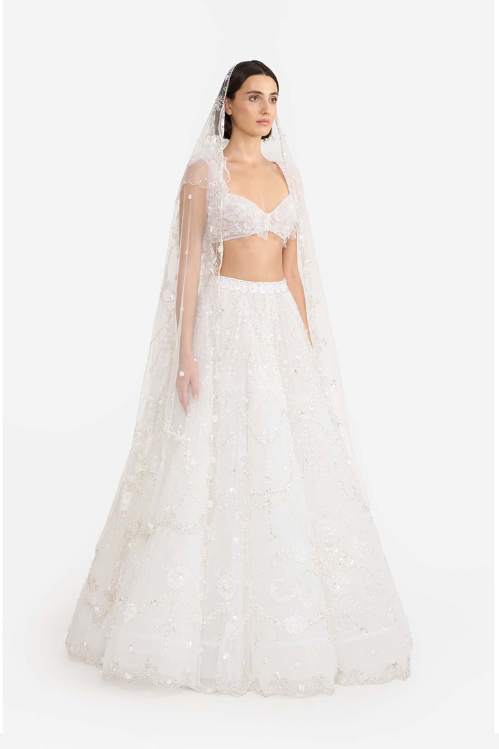 Victorian Veil Lehanga