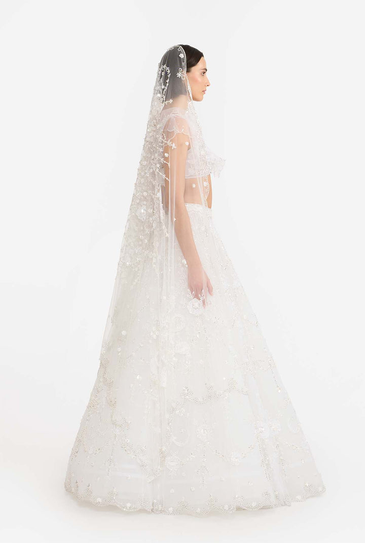 Victorian Veil Lehanga