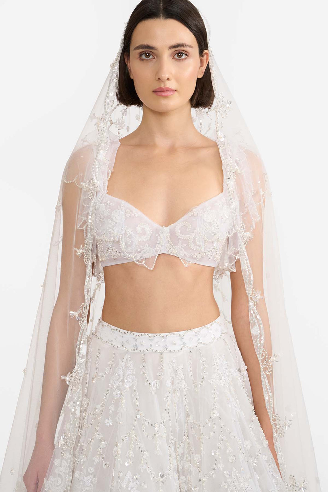 Victorian Veil Lehanga