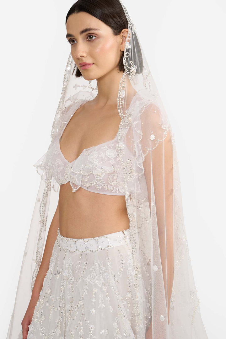 Victorian Veil Lehanga