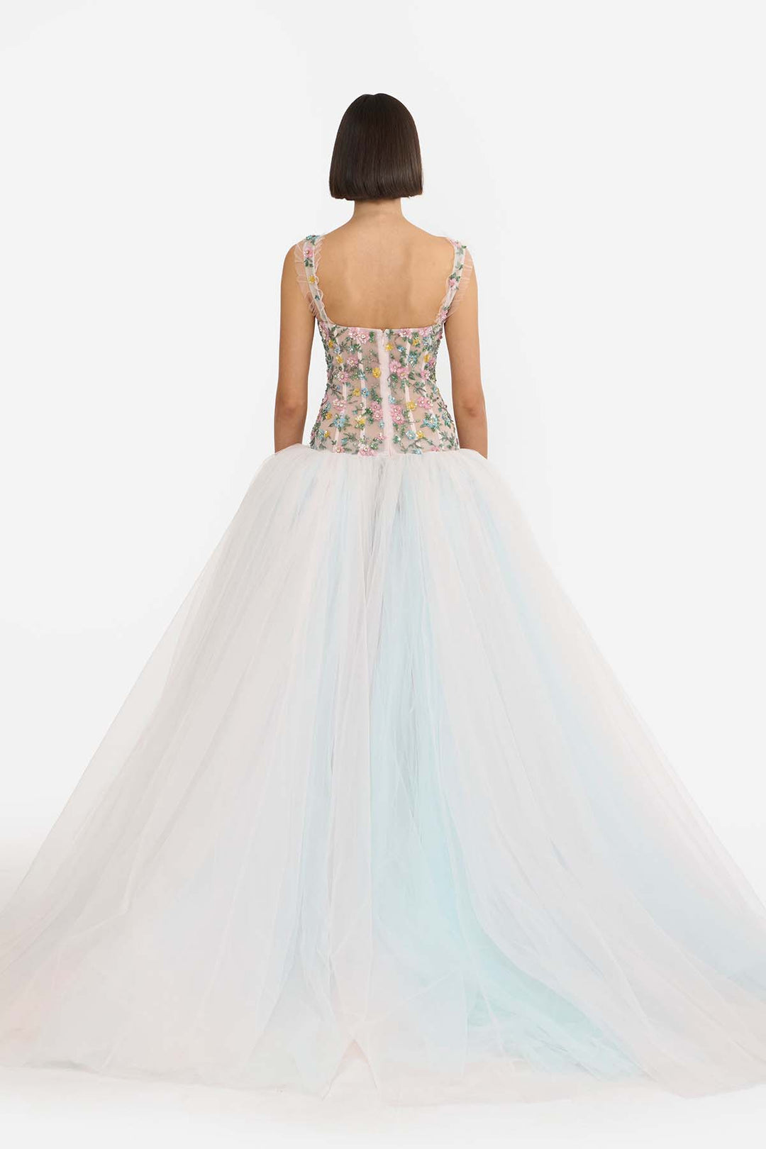 EMBELLISHED DROP WAISTED GOWN