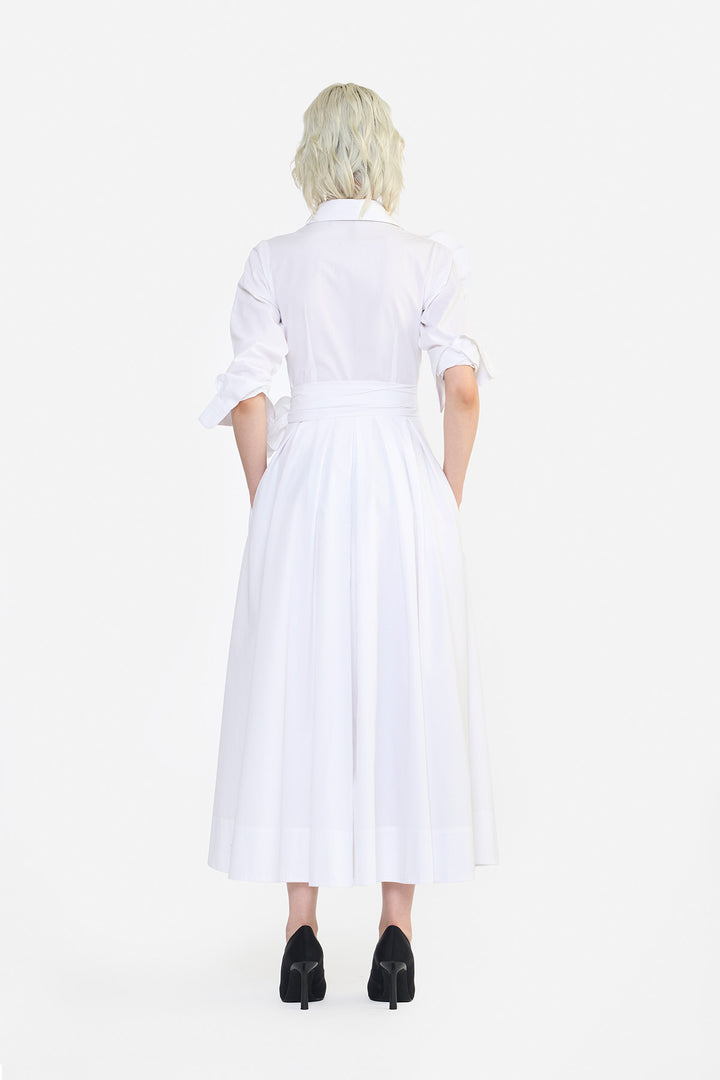 RUFFLE SHIRT DRESS