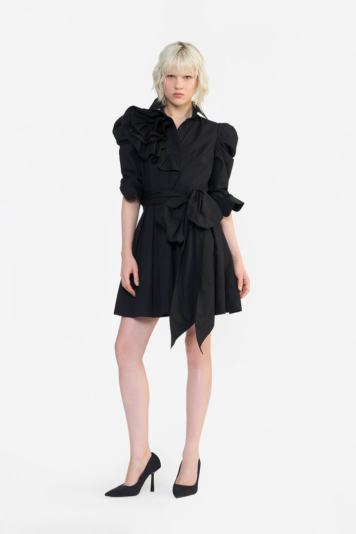 POUF SLEEVES RUFFLE MINI