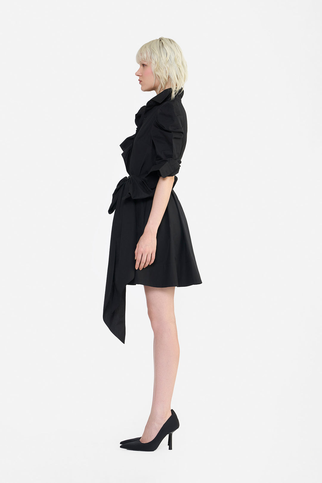 POUF SLEEVES RUFFLE MINI