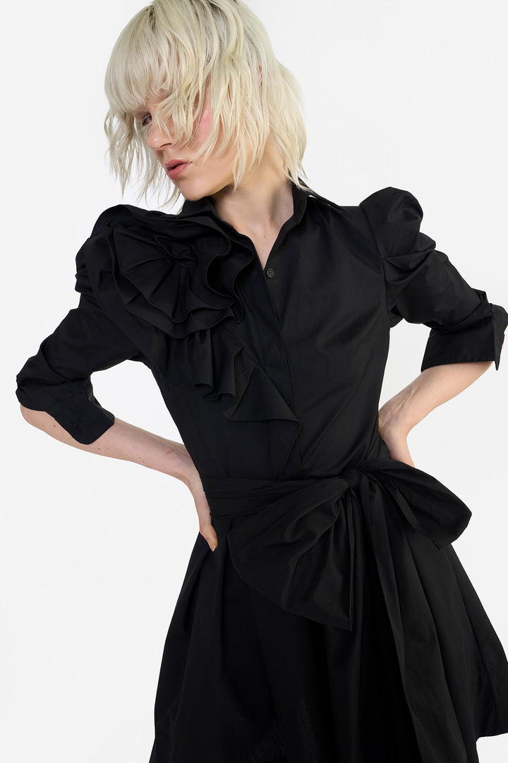 POUF SLEEVES RUFFLE MINI
