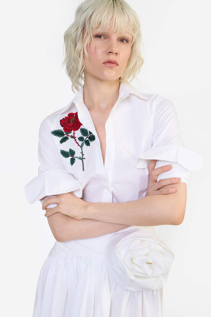 SLIM FIT EMBROIDERED SHIRT