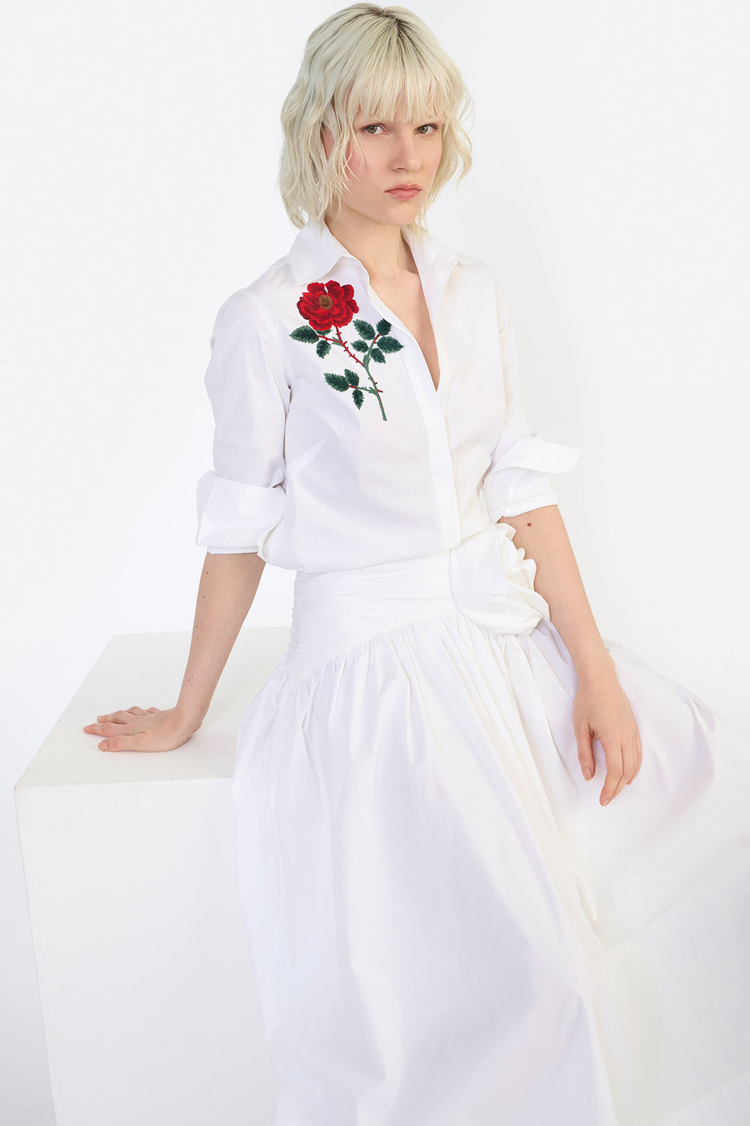 SLIM FIT EMBROIDERED SHIRT