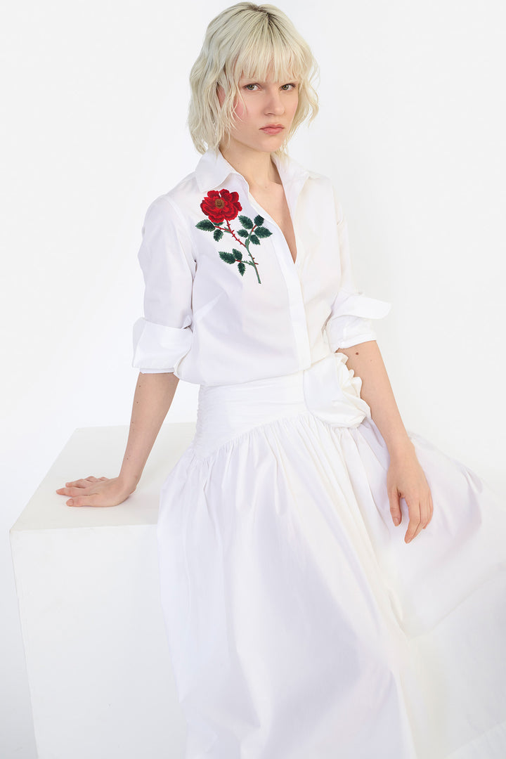 SLIM FIT EMBROIDERED SHIRT