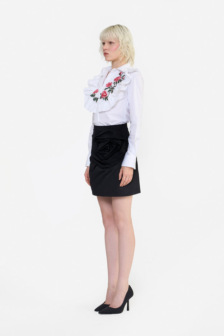 RUFFLE BIB SHIRT