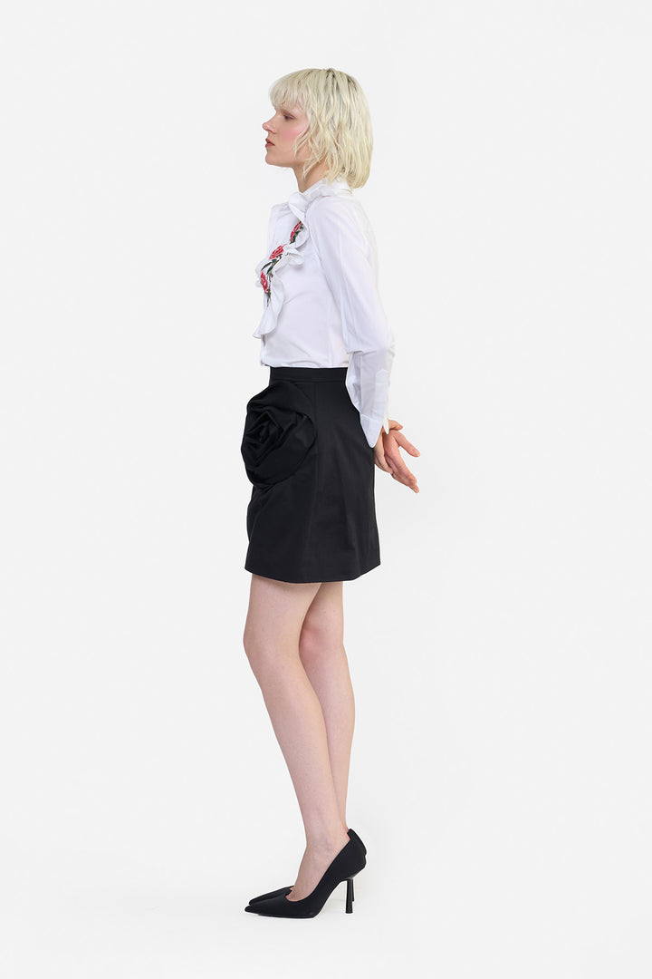RUFFLE BIB SHIRT