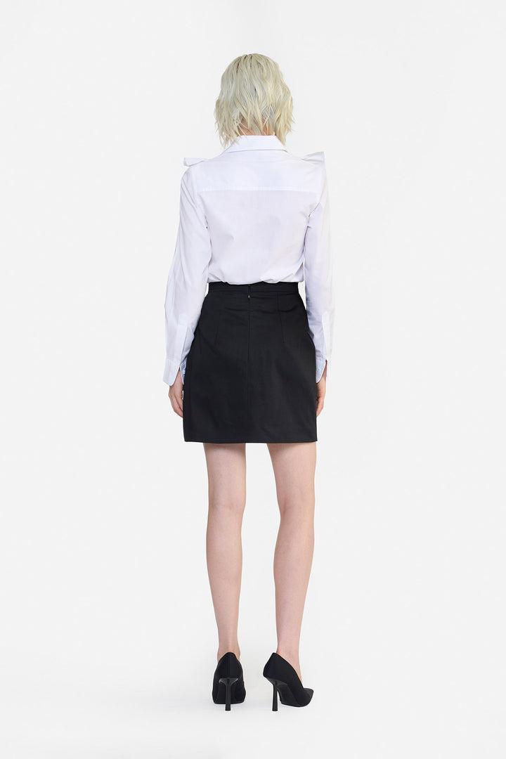 RUFFLE BIB SHIRT