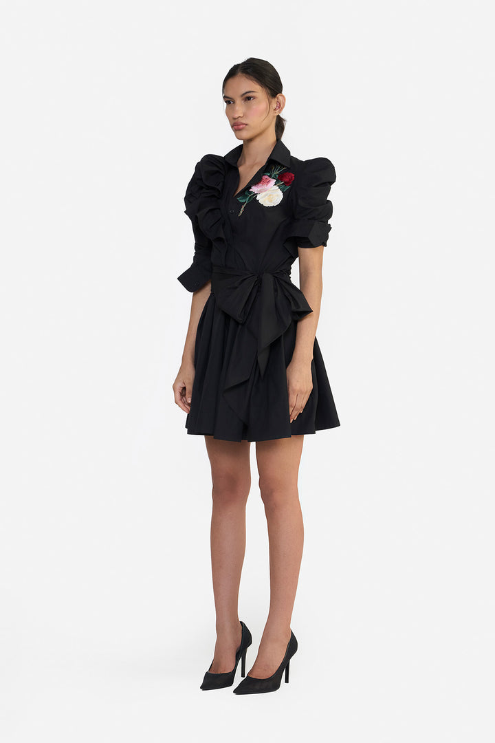 POUF SLEEVES RUFFLE MINI